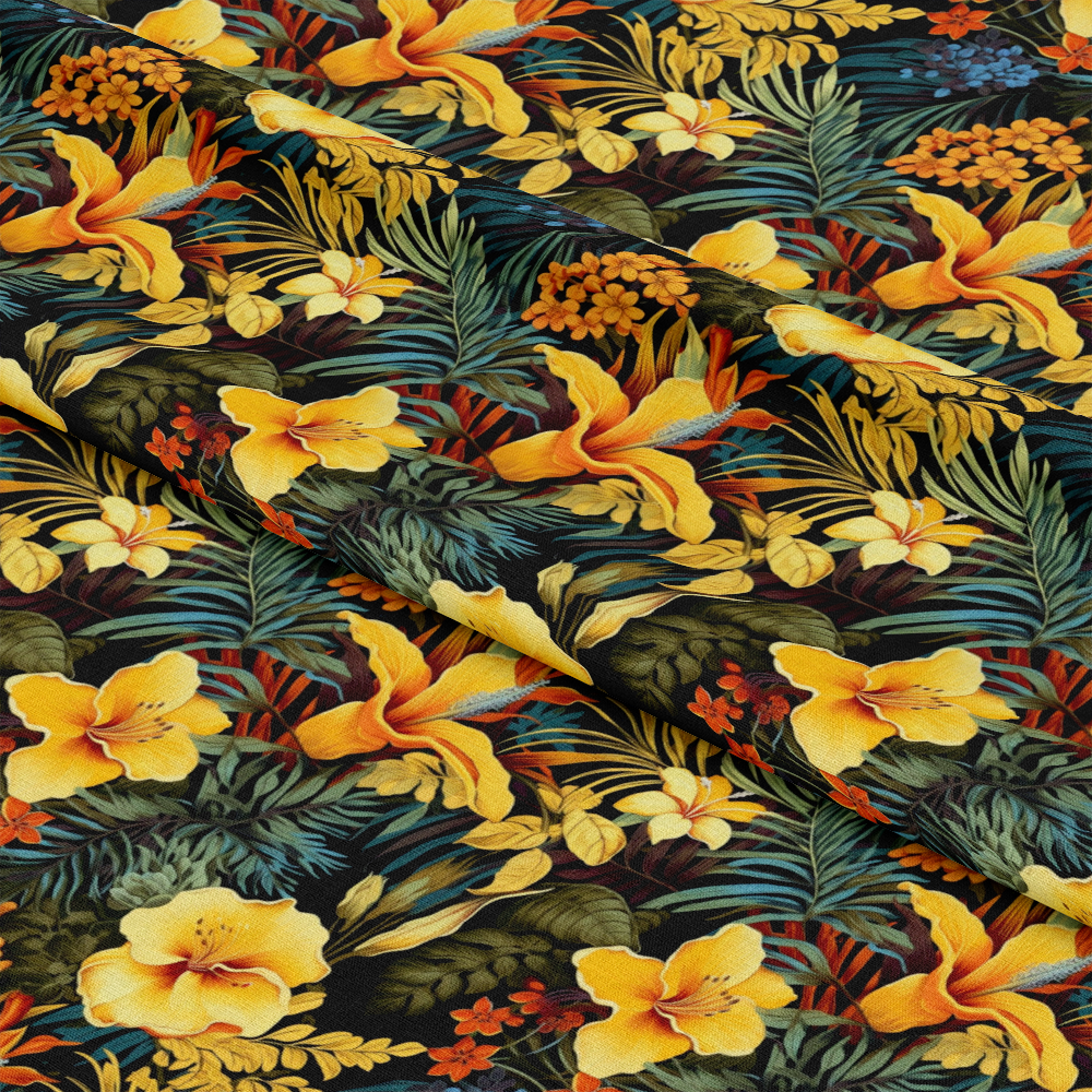 Tropical Flowers Pattern 3 Quilting Cotton Fabric