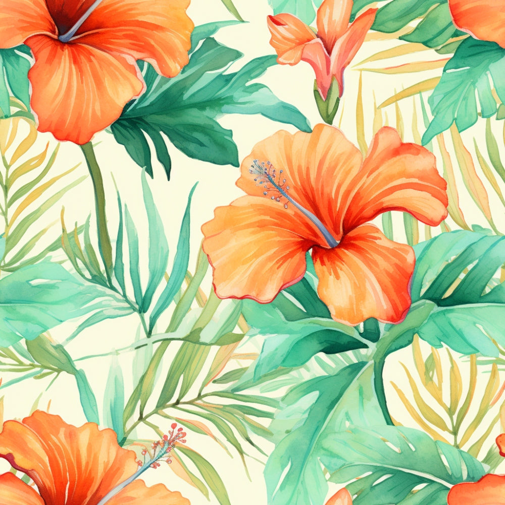 Tropical Flowers Pattern 8 Quilting Cotton Fabric