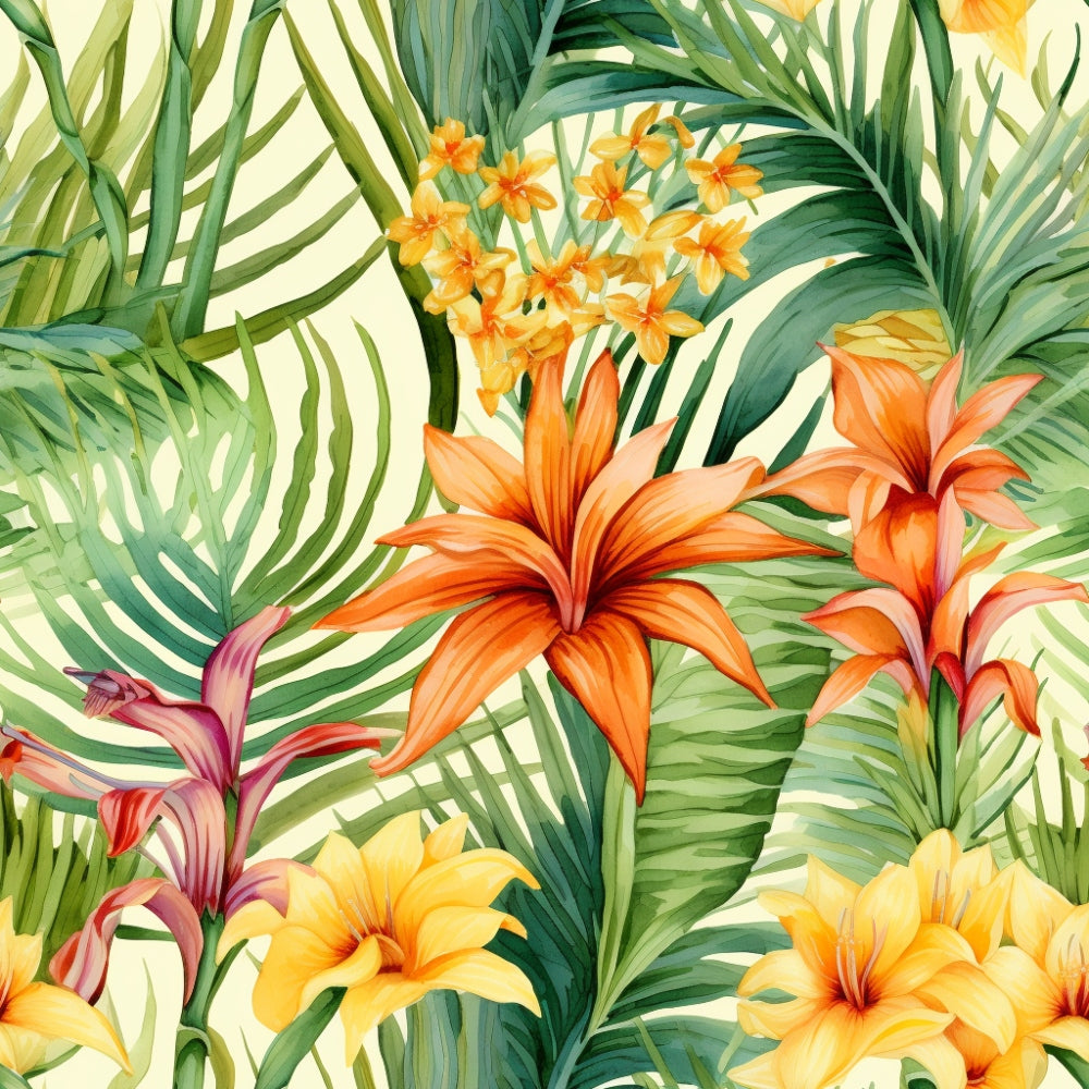 Tropical Flowers Pattern 9 Quilting Cotton Fabric