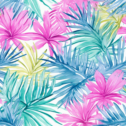 Tropical Leaves Pattern 2 Quilting Cotton Fabric