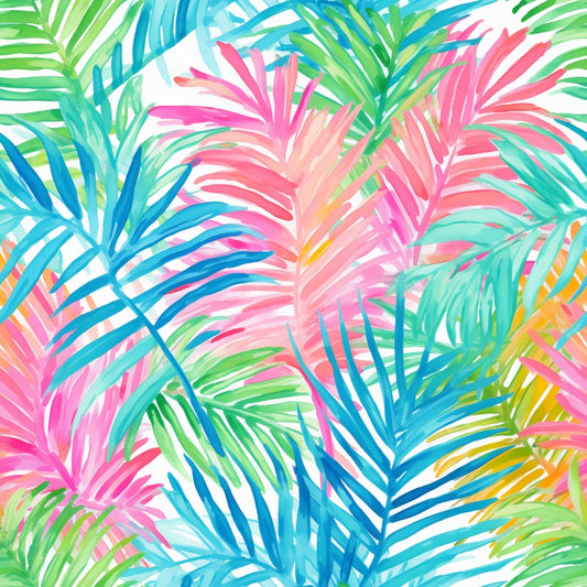 Tropical Leaves Pattern 5 Quilting Cotton Fabric