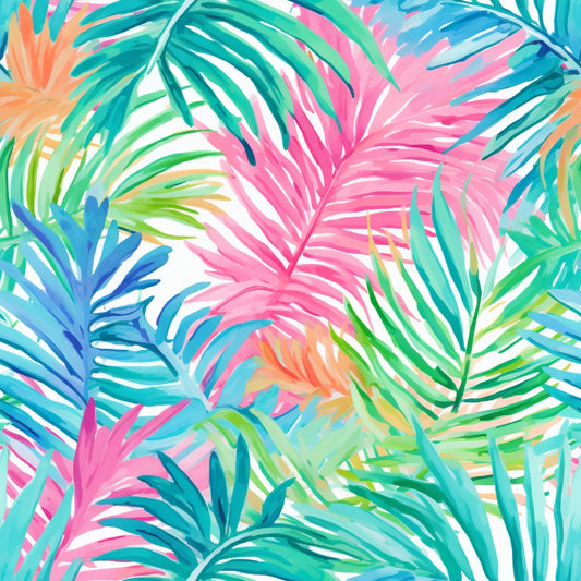 Tropical Leaves Pattern 8 Quilting Cotton Fabric