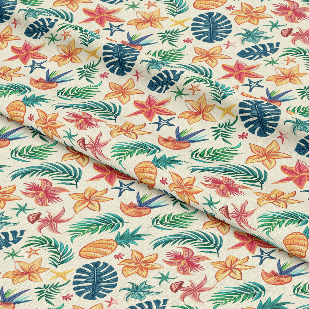 Tropical Summer Beach Pattern 12 Quilting Cotton Fabric