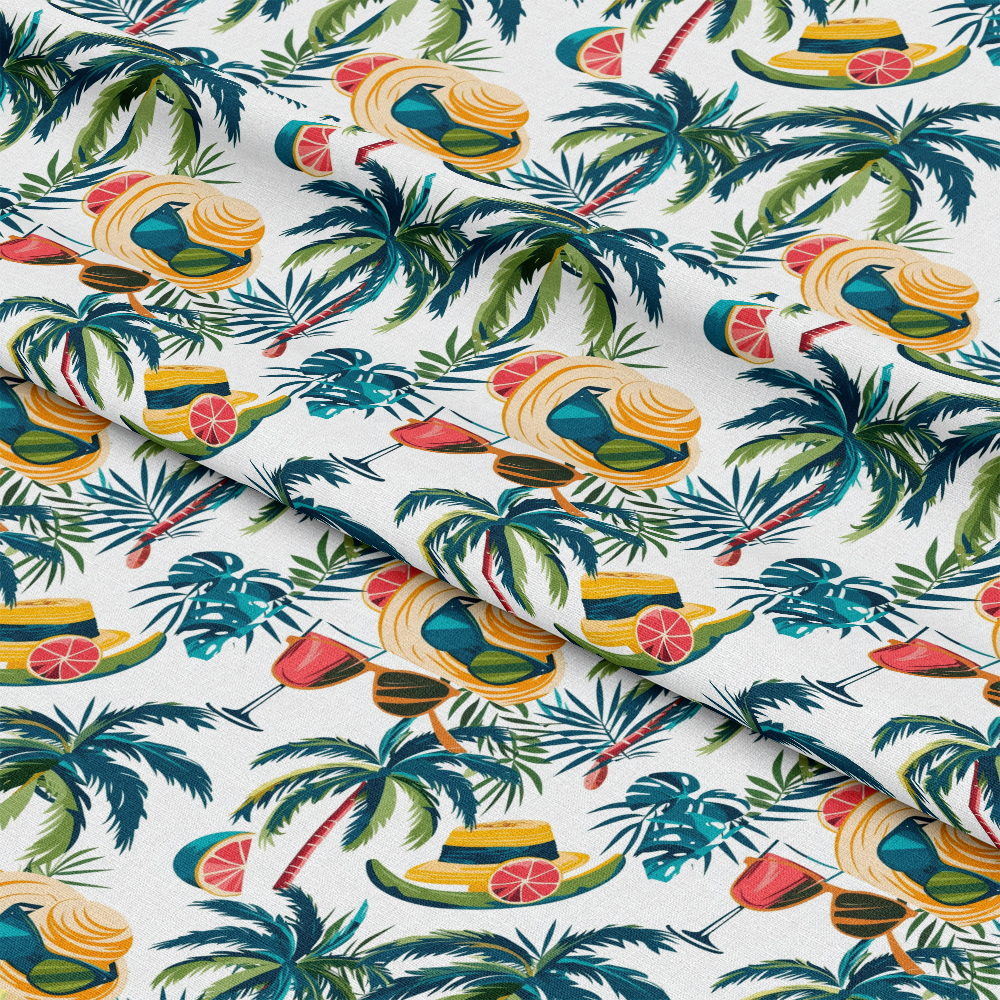 Tropical Summer Beach Pattern 2 Quilting Cotton Fabric