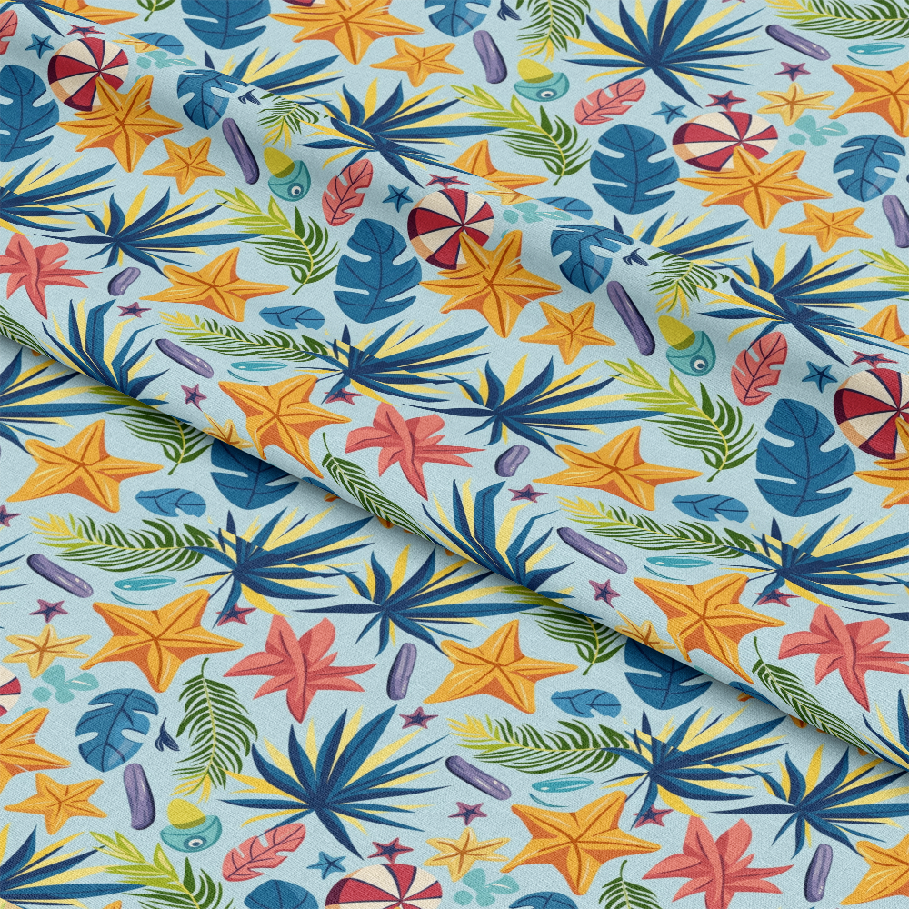 Tropical Summer Beach Pattern 9 Quilting Cotton Fabric