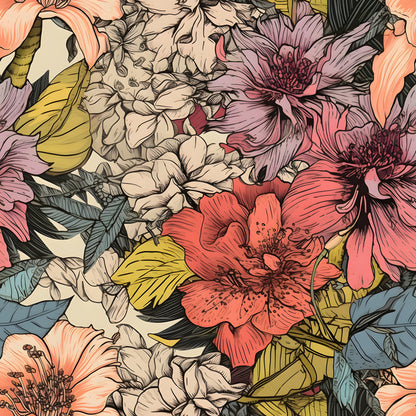 Tropical Art Florals Pattern 20 Quilting Cotton Fabric