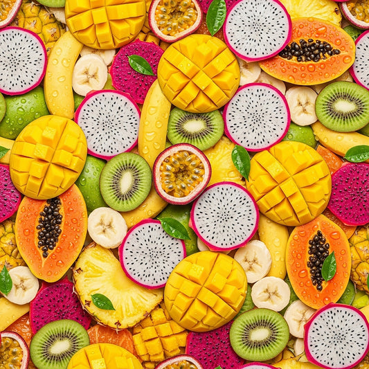 Tropical Fruit Pattern 14 Quilting Cotton Fabric