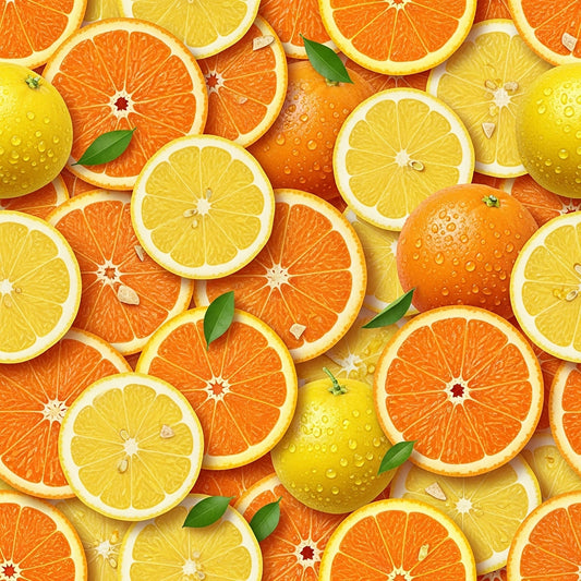 Tropical Fruit Pattern 2 Quilting Cotton Fabric