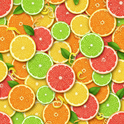 Tropical Fruit Pattern 24 Quilting Cotton Fabric