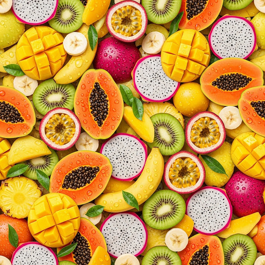 Tropical Fruit Pattern 29 Quilting Cotton Fabric