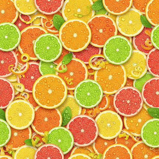 Tropical Fruit Pattern 4 Quilting Cotton Fabric