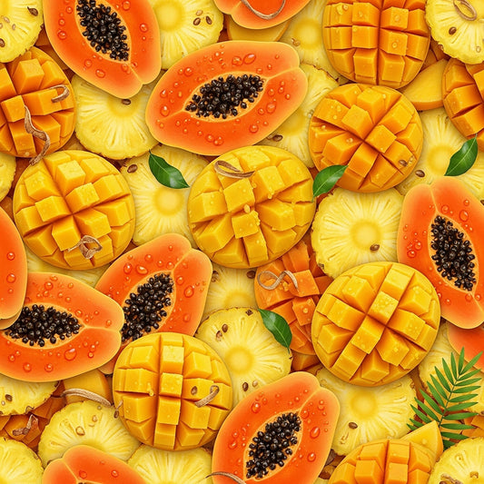 Tropical Fruit Pattern 9 Quilting Cotton Fabric