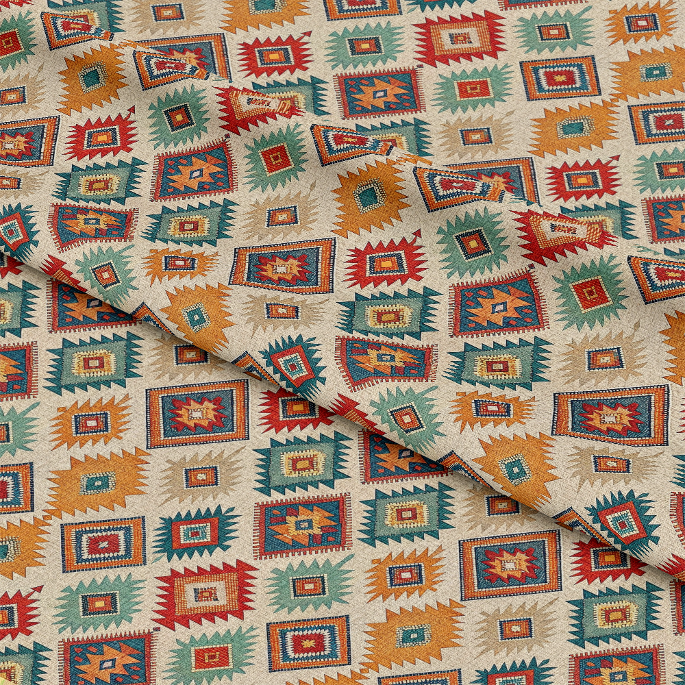 Turkish Kilim Pattern 2 Quilting Cotton Fabric