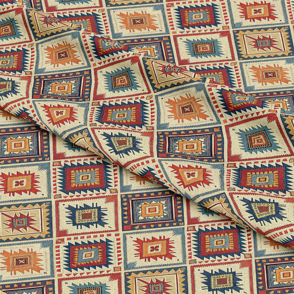 Turkish Kilim Pattern 4 Quilting Cotton Fabric