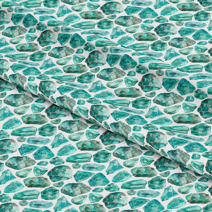 Turquoise Gemstone Pattern 5 Quilting Cotton Fabric