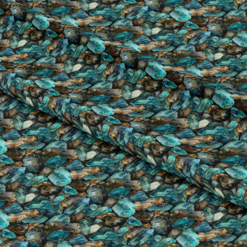 Turquoise Gemstone Pattern 8 Quilting Cotton Fabric