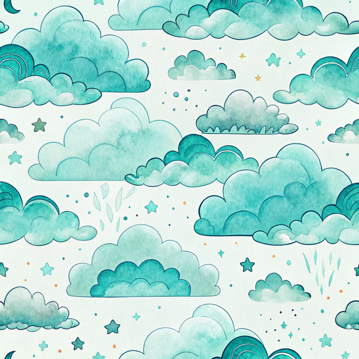Turquoise Dreams Pattern 11 Quilting Cotton Fabric