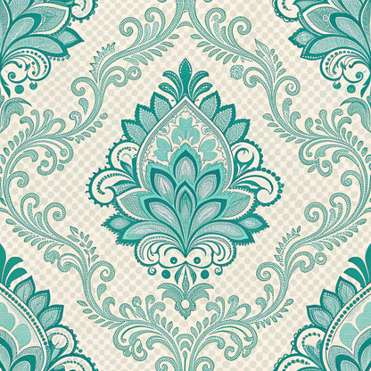 Turquoise Dreams Pattern 17 Quilting Cotton Fabric