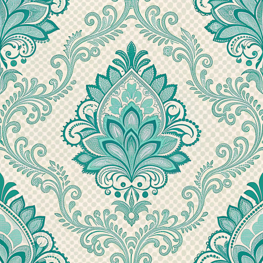Turquoise Dreams Pattern 17 Quilting Cotton Fabric