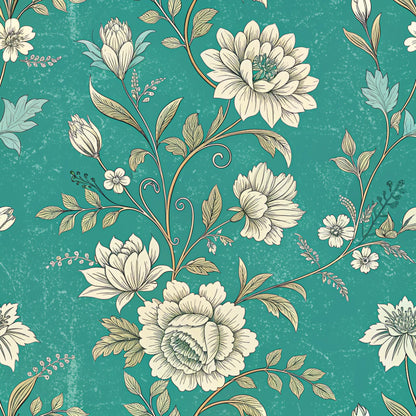 Turquoise Dreams Pattern 18 Quilting Cotton Fabric