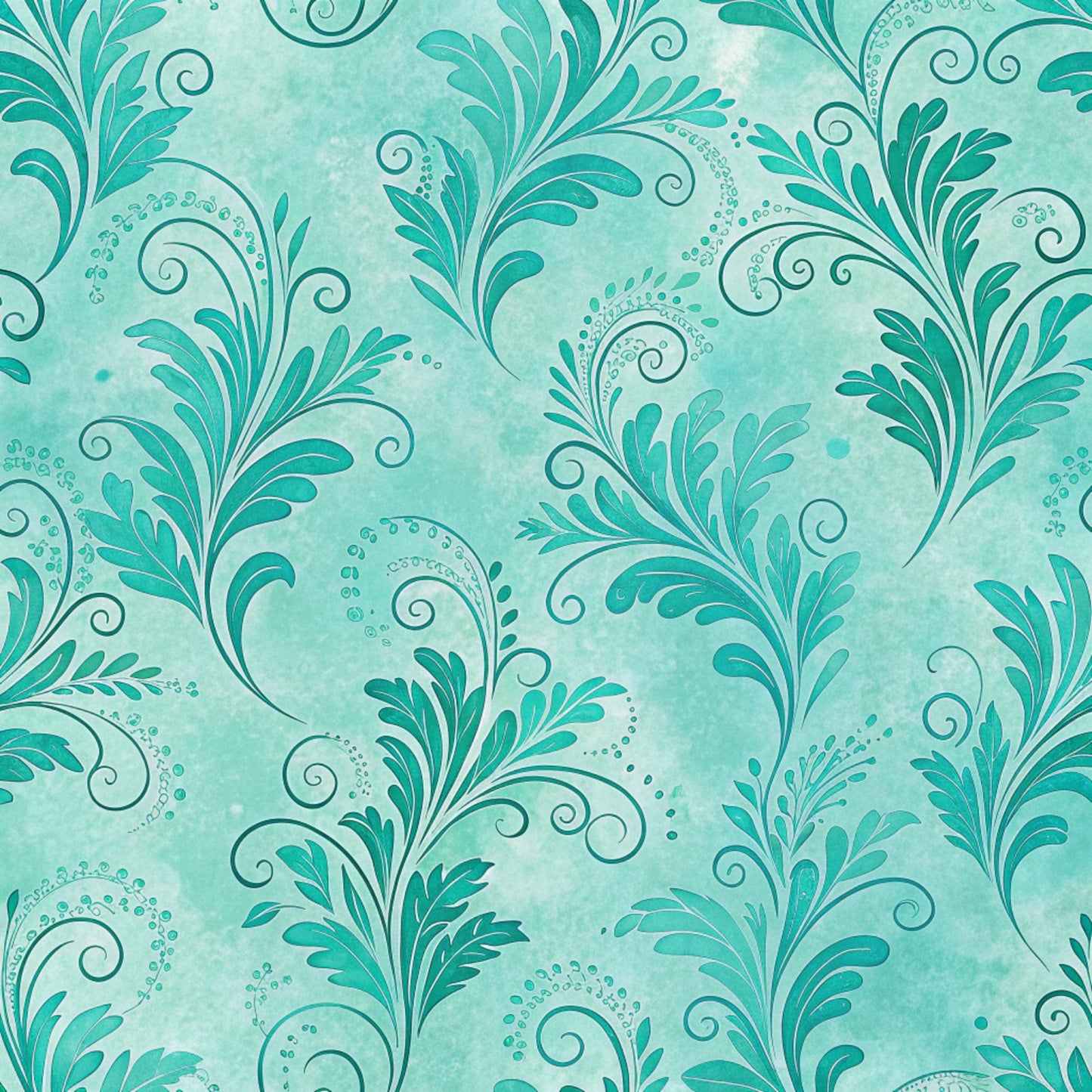 Turquoise Dreams Pattern 26 Quilting Cotton Fabric