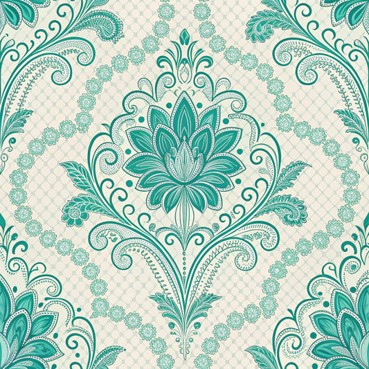 Turquoise Dreams Pattern 4 Quilting Cotton Fabric