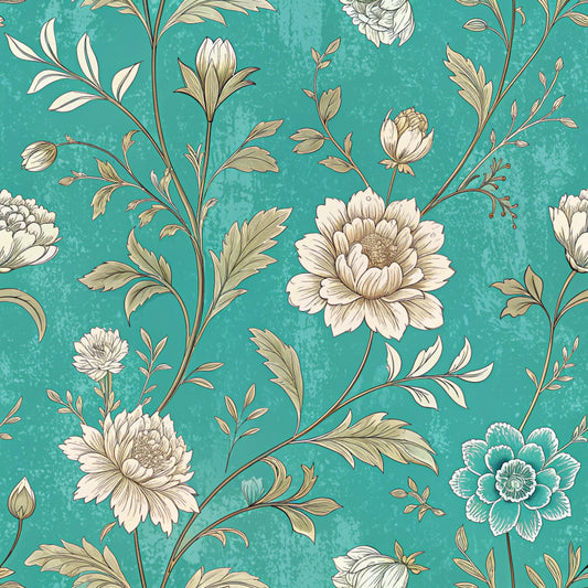 Turquoise Dreams Pattern 5 Quilting Cotton Fabric