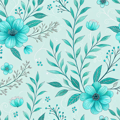Turquoise Dreams Pattern 6 Quilting Cotton Fabric