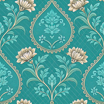 Turquoise Dreams Pattern 9 Quilting Cotton Fabric