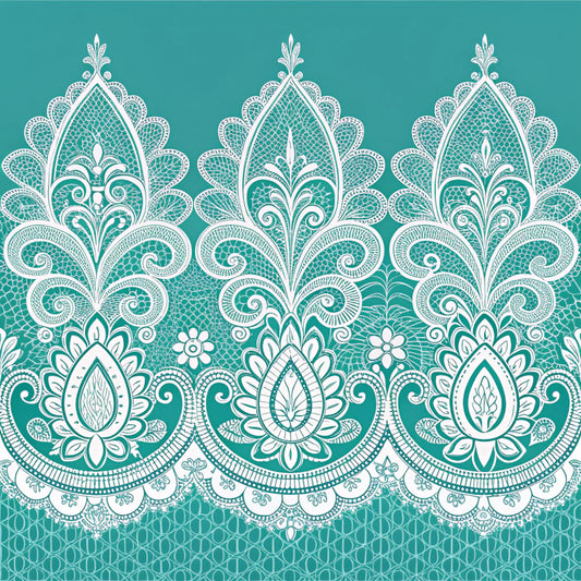 Turquoise Night Birds Pattern 4 Quilting Cotton Fabric