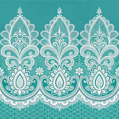 Turquoise Night Birds Pattern 4 Quilting Cotton Fabric