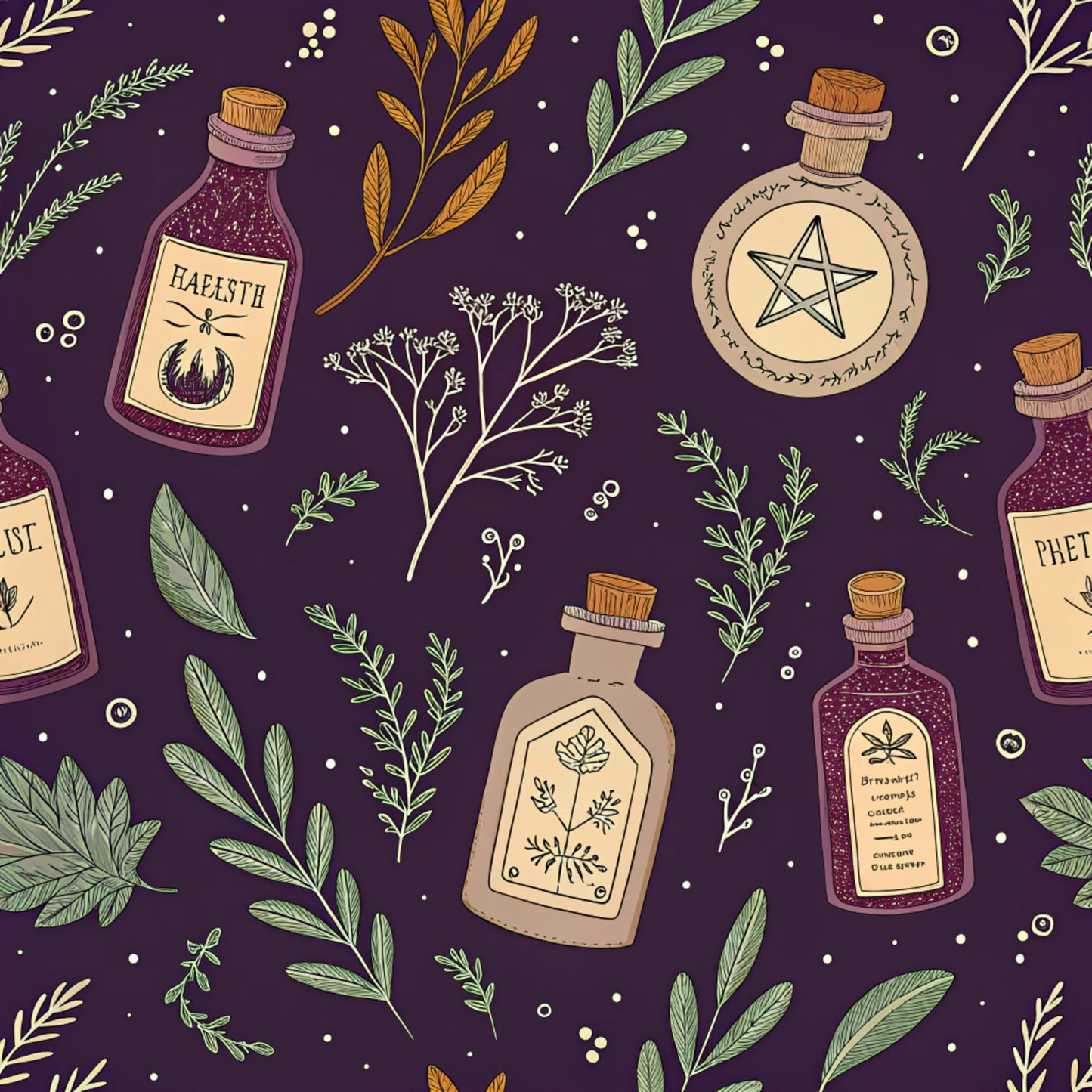 Twilight Witch Pattern 11 Quilting Cotton Fabric