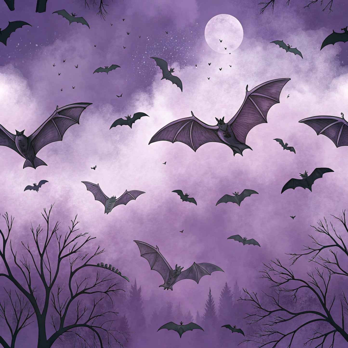 Twilight Witch Pattern 15 Quilting Cotton Fabric