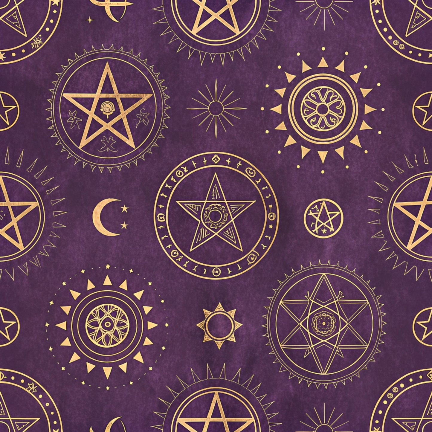 Twilight Witch Pattern 6 Quilting Cotton Fabric