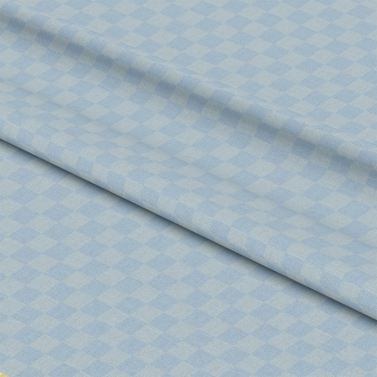 - Two Tone Checkered Spindle Quilting Cotton Fabric  
- Light blue  
- Soft blue  
- Checkered pattern  
- Spindle design  
- Quilting fabric  
- Cotton textile  
- Fabric yardage  
- Sewing material  
- Lightweight cloth