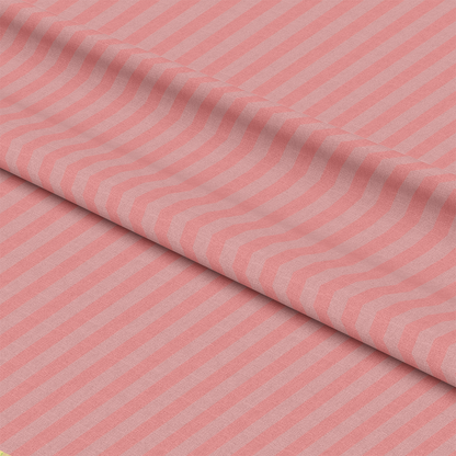 Two Tone Peach Puff Stripes Quilting Cotton Fabric