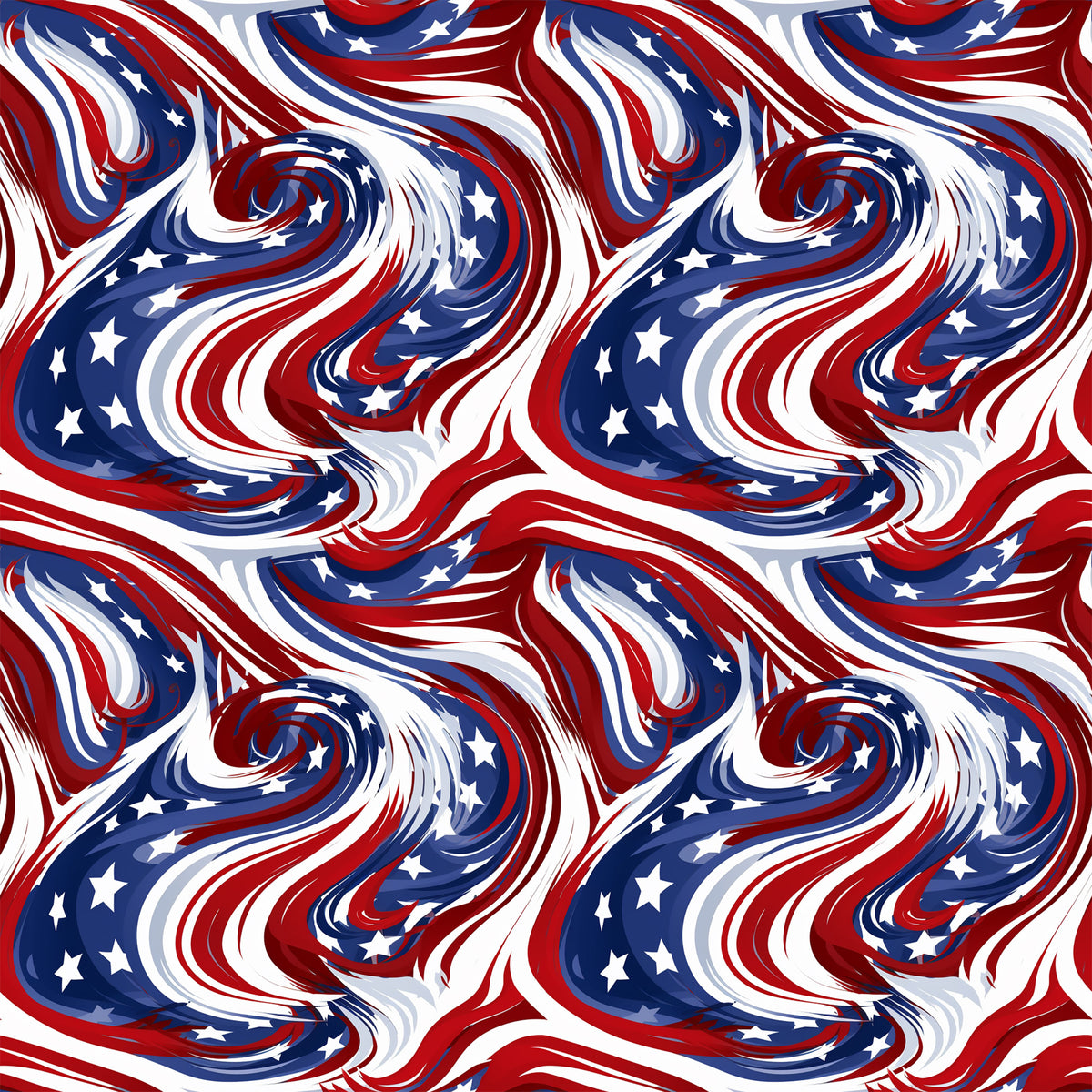 USA Flag Swirls Pattern 9 Quilting Cotton Fabric – FabricMegaStore.com