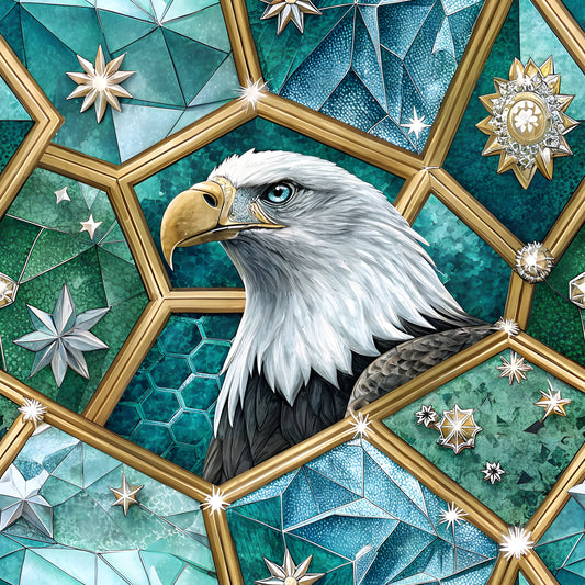 USA Heritage Emblems Pattern 2 Quilting Cotton Fabric