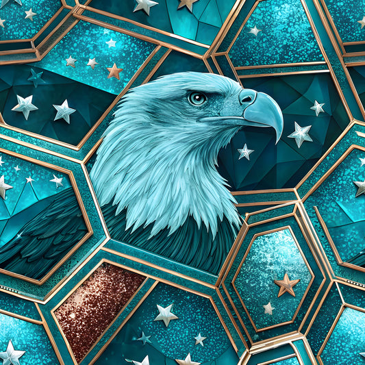 USA Heritage Emblems Pattern 3 Quilting Cotton Fabric