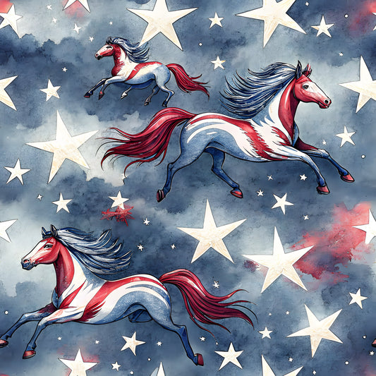 USA Patriotic Wildlife Pattern 5 Quilting Cotton Fabric