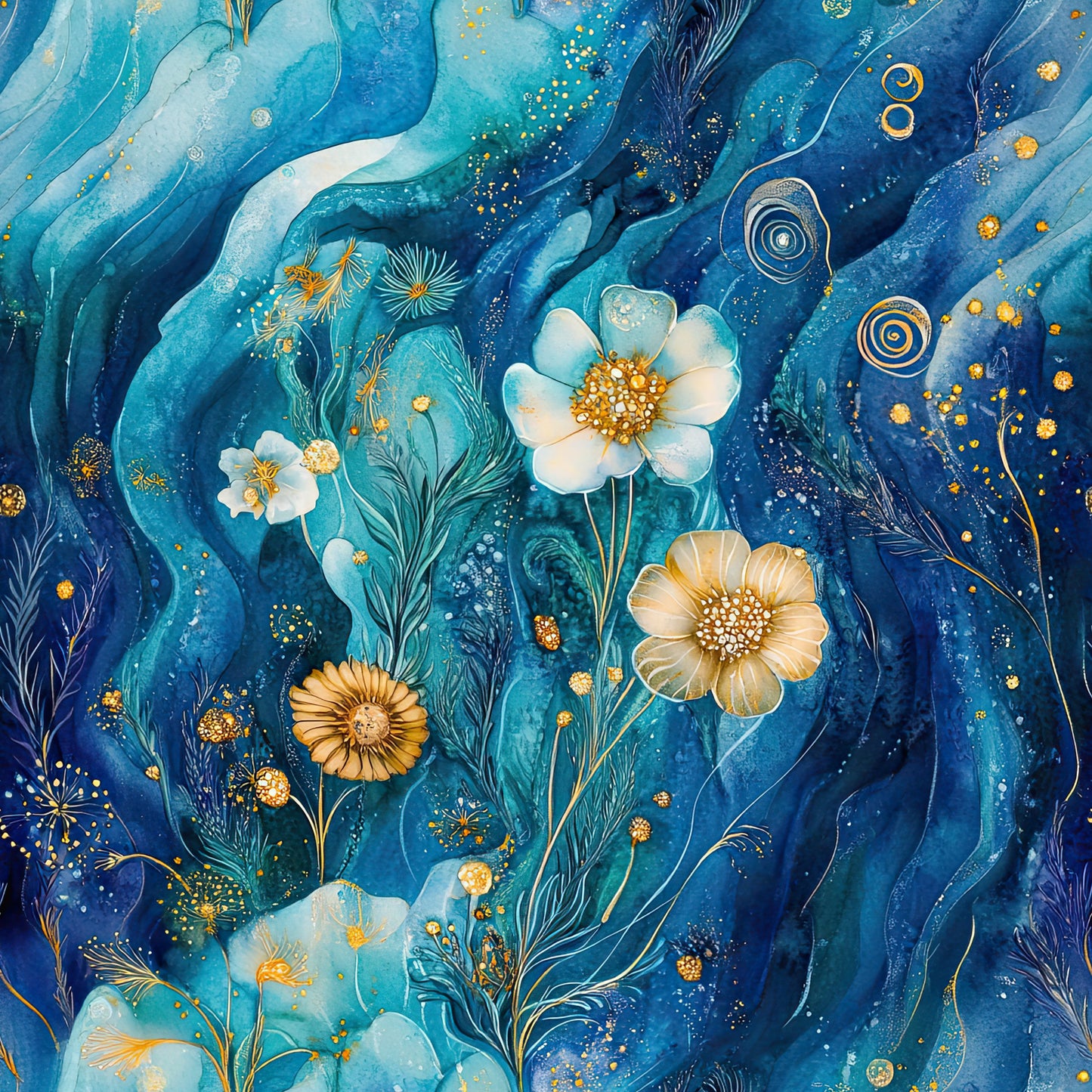 Underwater Dreamscape Pattern 14 Quilting Cotton Fabric