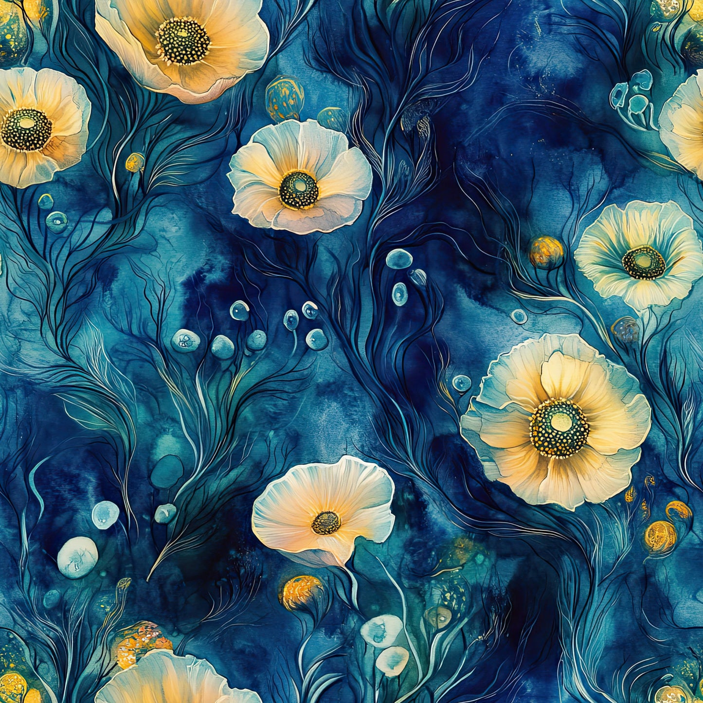 Underwater Dreamscape Pattern 15 Quilting Cotton Fabric