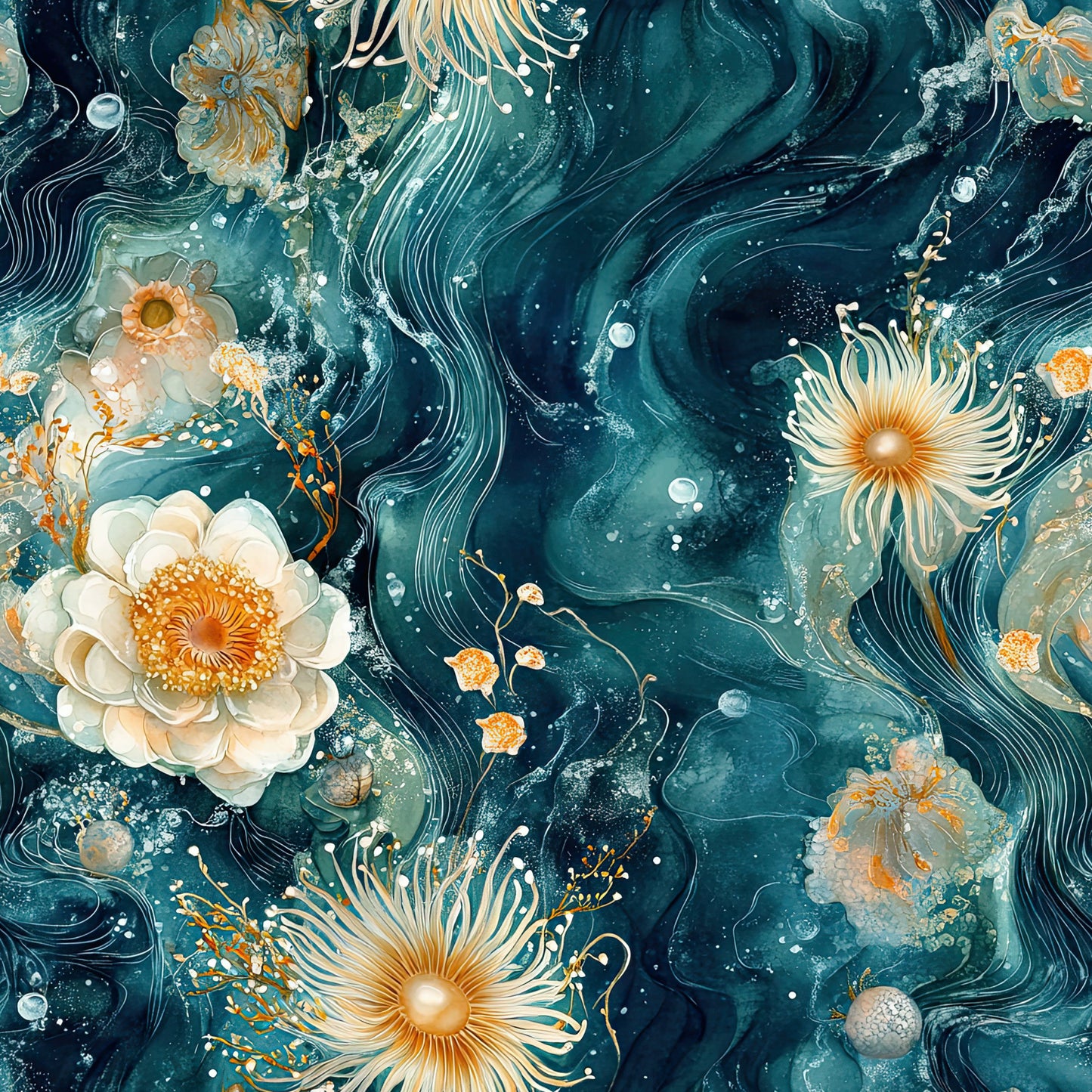 Underwater Dreamscape Pattern 17 Quilting Cotton Fabric