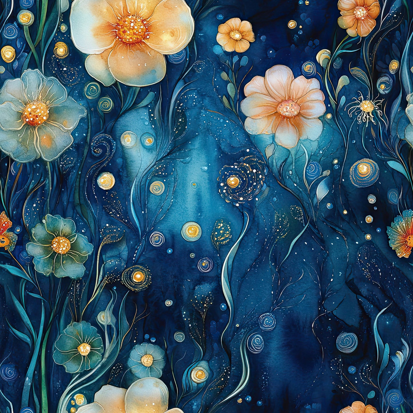 Underwater Dreamscape Pattern 1 Quilting Cotton Fabric