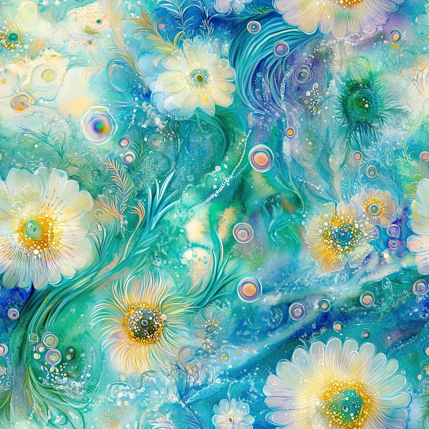 Underwater Dreamscape Pattern 3 Quilting Cotton Fabric