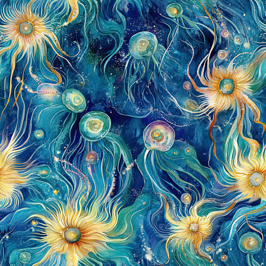 Underwater Dreamscape Pattern 5 Quilting Cotton Fabric