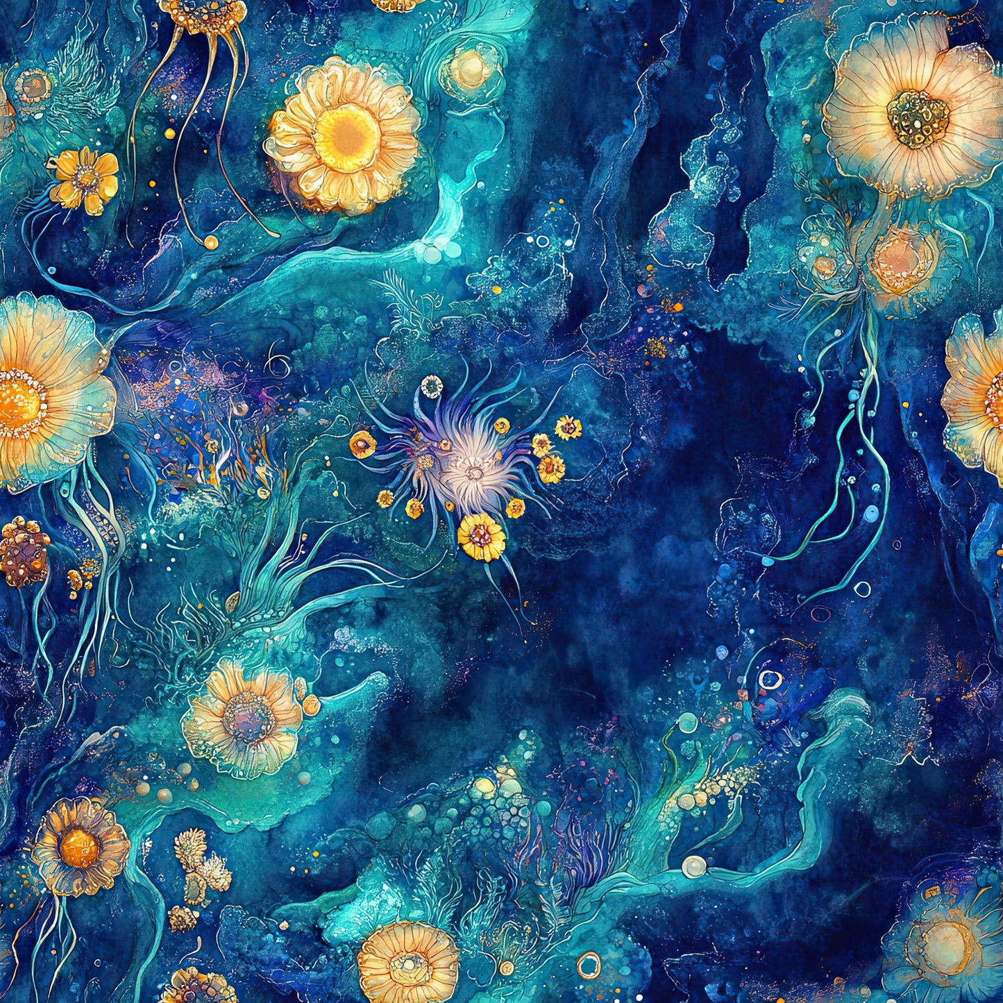 Underwater Dreamscape Pattern 6 Quilting Cotton Fabric