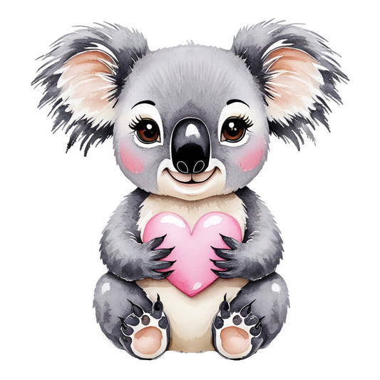 Valentine Tropical Koala Fabric Panel