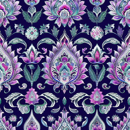 Vermas Ornate Paisley Pattern 4 Quilting Cotton Fabric