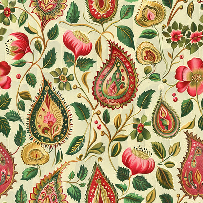 Vermas Ornate Paisley Pattern 5 Quilting Cotton Fabric